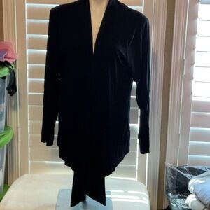 Cha Cha Vente Black Plunge Long Sleeve Dress